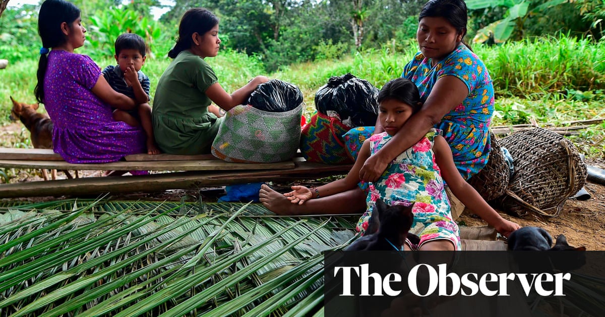 Ngäbe-Buglé indigenous people rest in Alto Terrón, Ngäbe-Buglé region, Panama, on 20 January 2020.