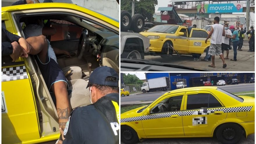 El taxista se negaba a salir del vehículo.