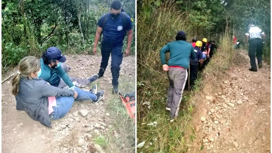 Una de las personas rescatadas presentaba una fractura en su pierna