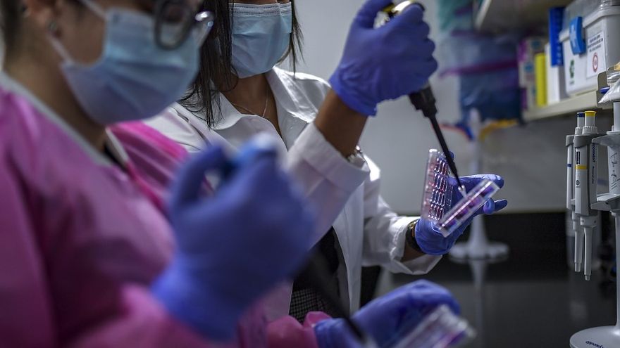 Manipulan muestras en un laboratorio del Instituto Gorgas