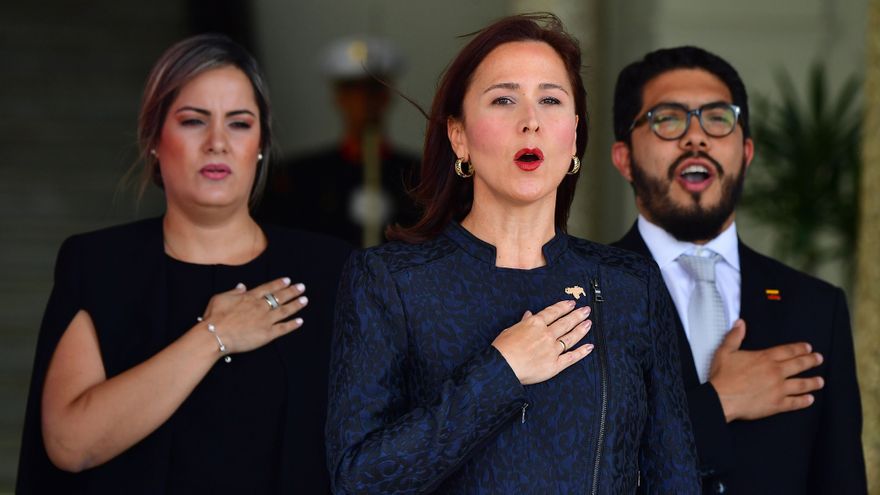 La líder de la oposición venezolana y autoproclamada embajadora del presidente interino Juan Guaidó en Panamá, Fabiola Zavarce
