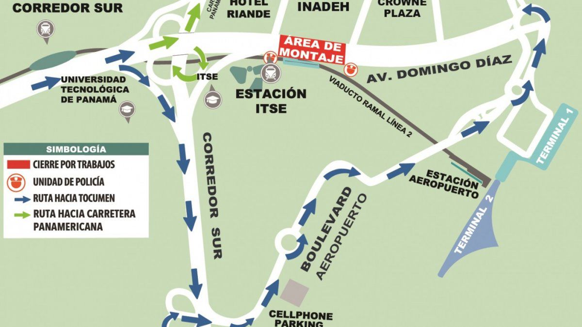 Domingo Díaz highway closed due to the assembly of the ITSE station footbridge