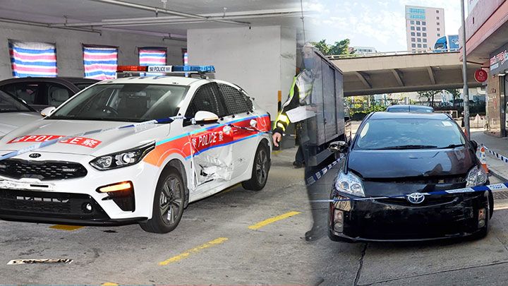 Couple arrested for ramming Toyota into police vehicle in Hung Hom