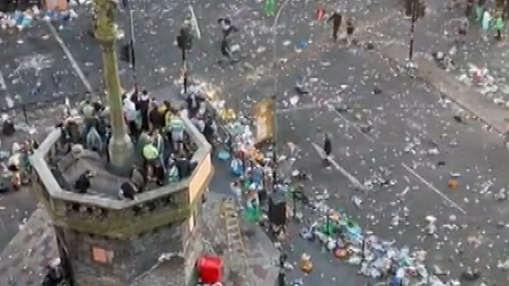 Celtic FC Fans Cause Chaos in Glasgow City Centre - London Daily
