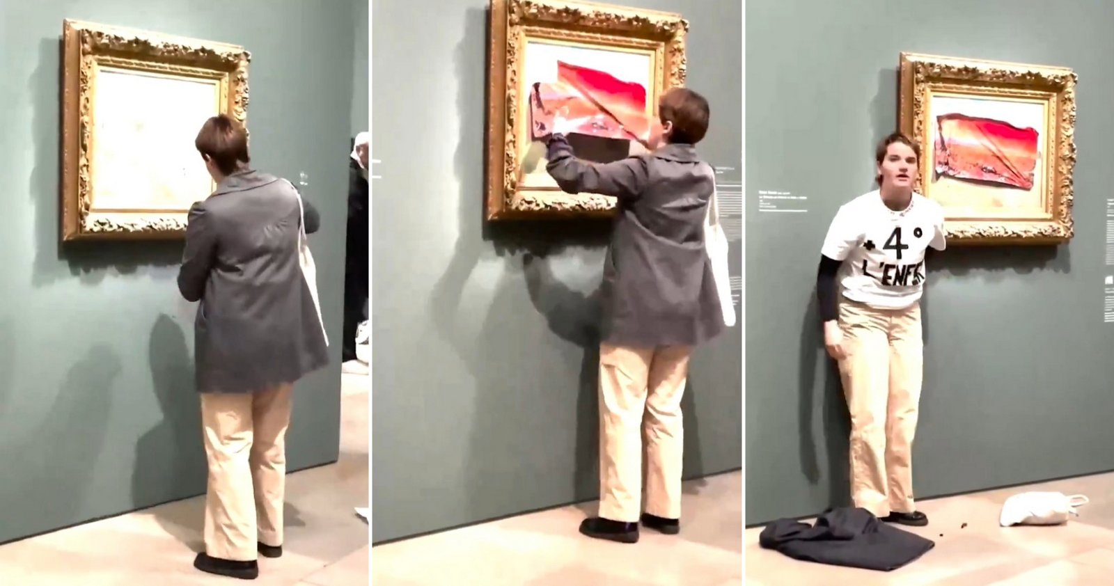 Climate Activist Defaces Monet Painting in Paris Museum - Saudi Press