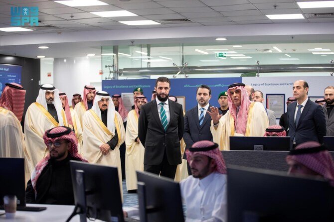 Interim President of Syria Visits SDAIA Headquarters in Riyadh