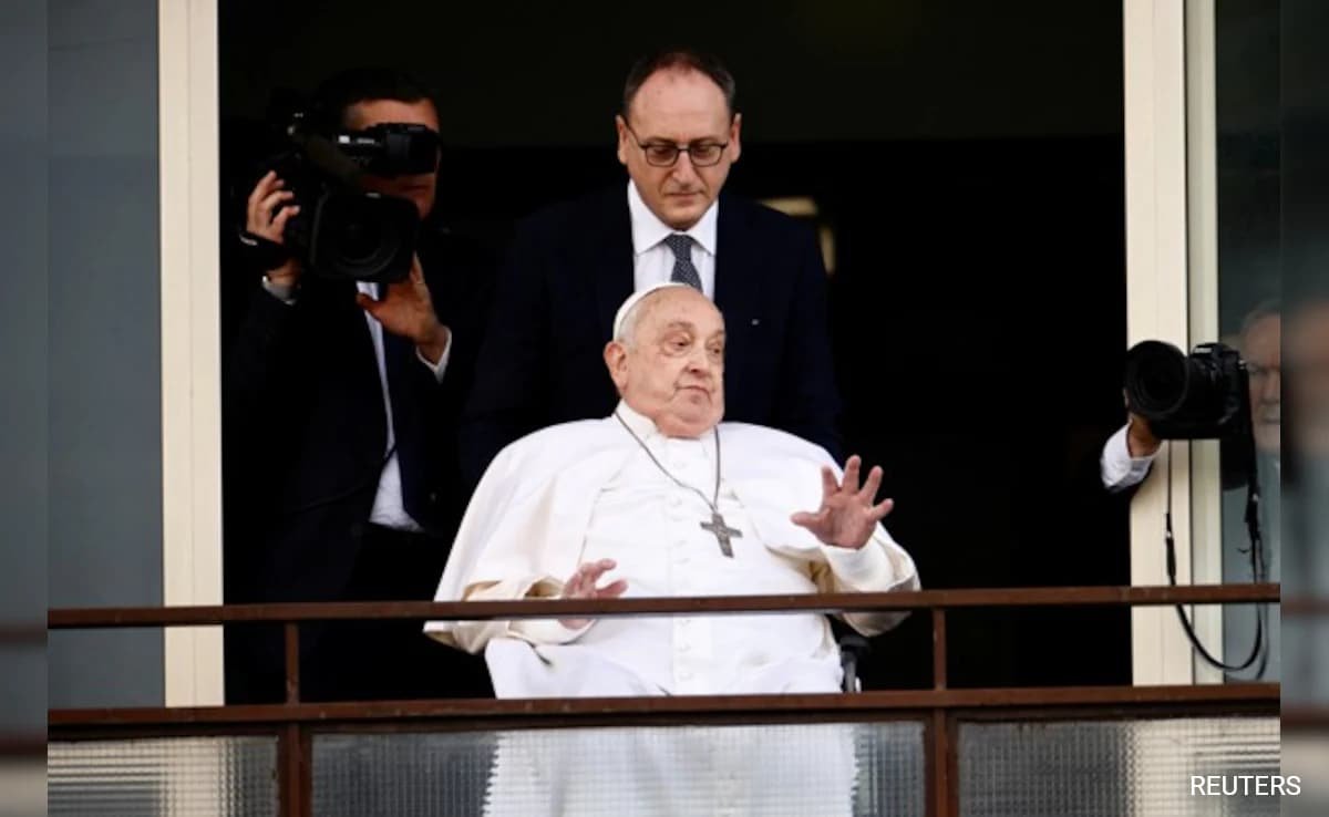 Pope Francis Appears Publicly for the First Time in Five Weeks After His Hospital Stay
