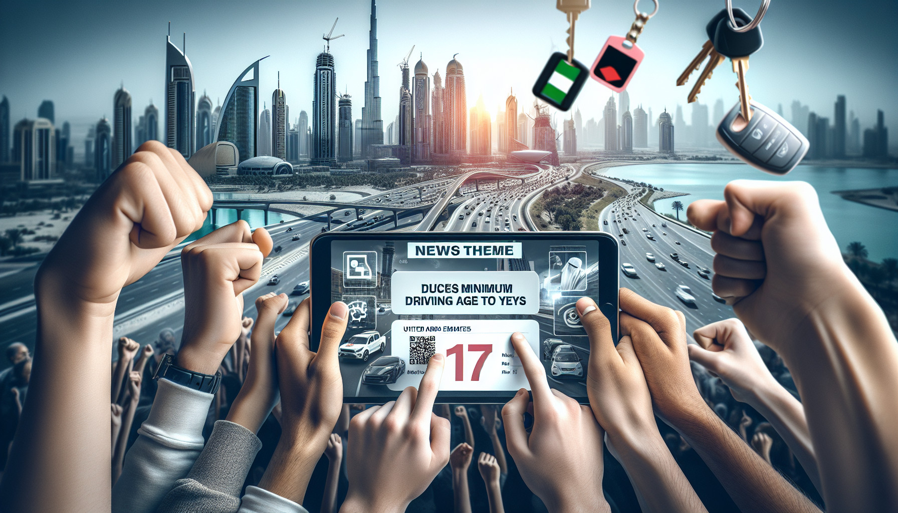 الإمارات تخفض السن الأدنى للحصول على رخصة القيادة إلى 17 عامًا، مما يثير الحماس بين المراهقين