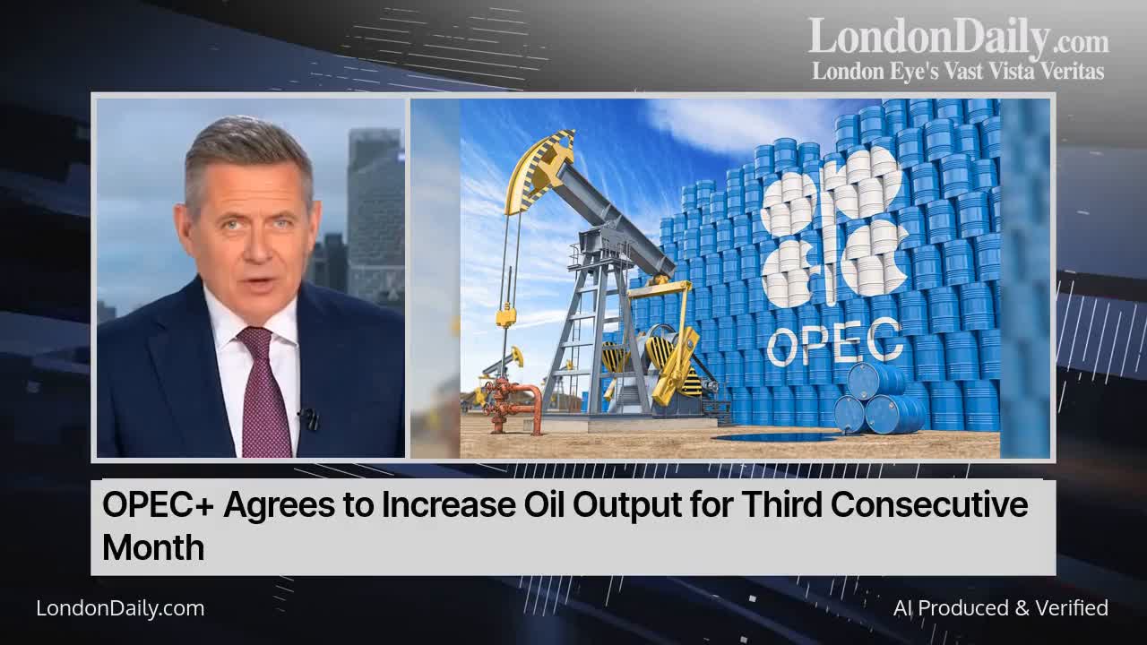 OPEC+ Agrees to Increase Oil Output for Third Consecutive Month ...