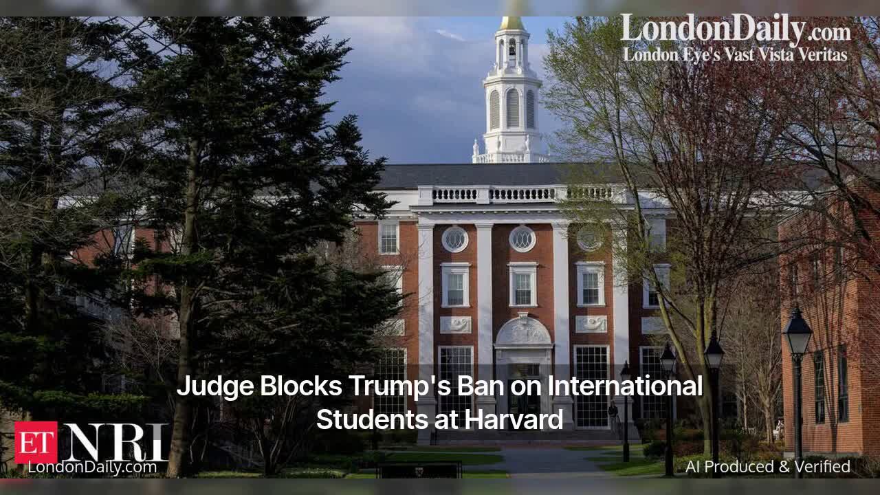 Judge Blocks Trump's Ban on International Students at Harvard - London ...
