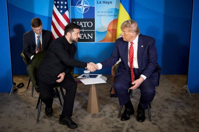 Trump and Zelensky Meet Amidst NATO Summit; Discuss Potential Deterrent Measures Against Russia
