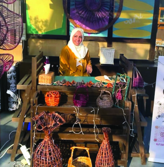 Saudi artist crafts unique bamboo paper creations