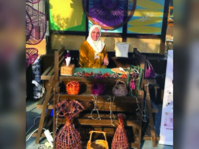 Saudi artist crafts unique bamboo paper creations