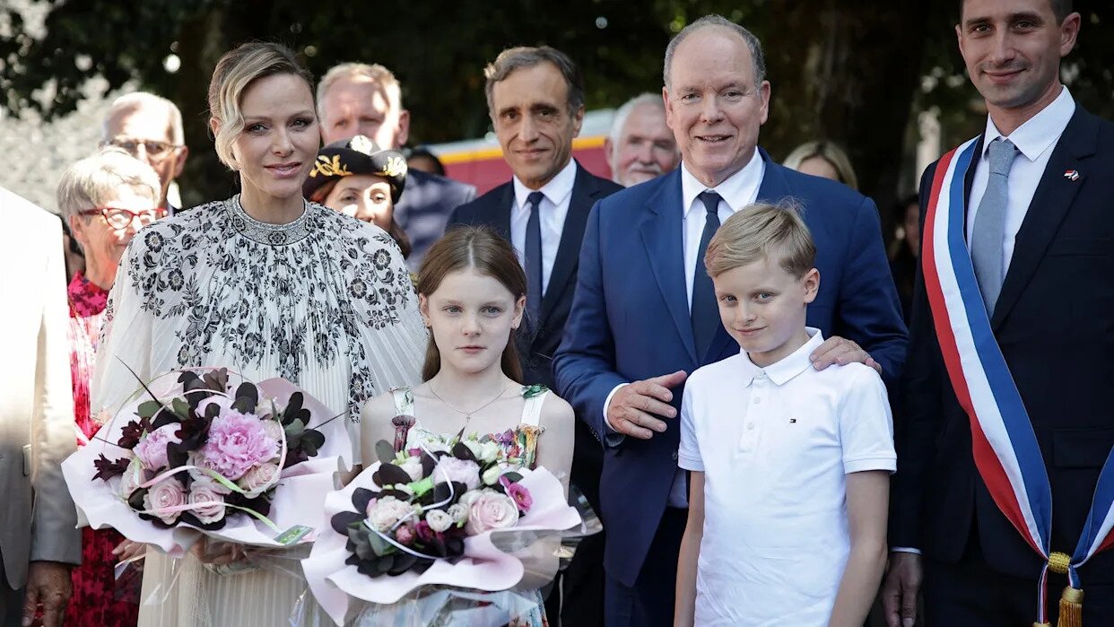 Princess Charlene and Prince Albert Tour Southern France with Twins