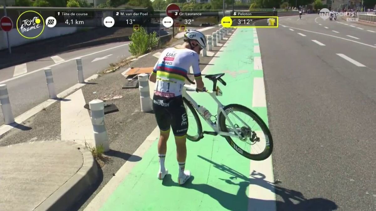 Pogačar Escapes Injury After High-Speed Crash