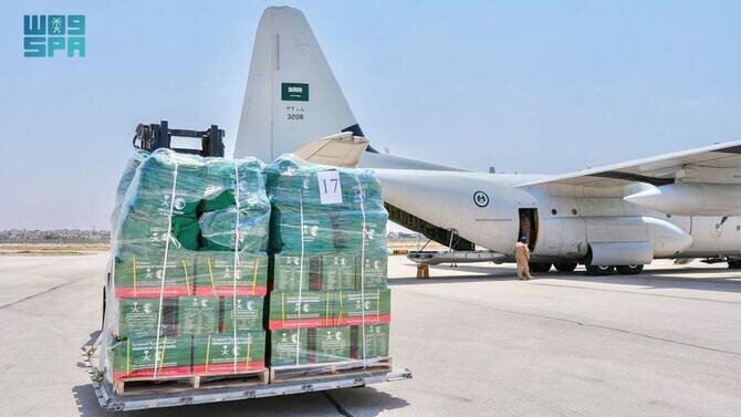 First Saudi Relief Plane Arrives in Syria with Aid for Wildfire-Affected Areas