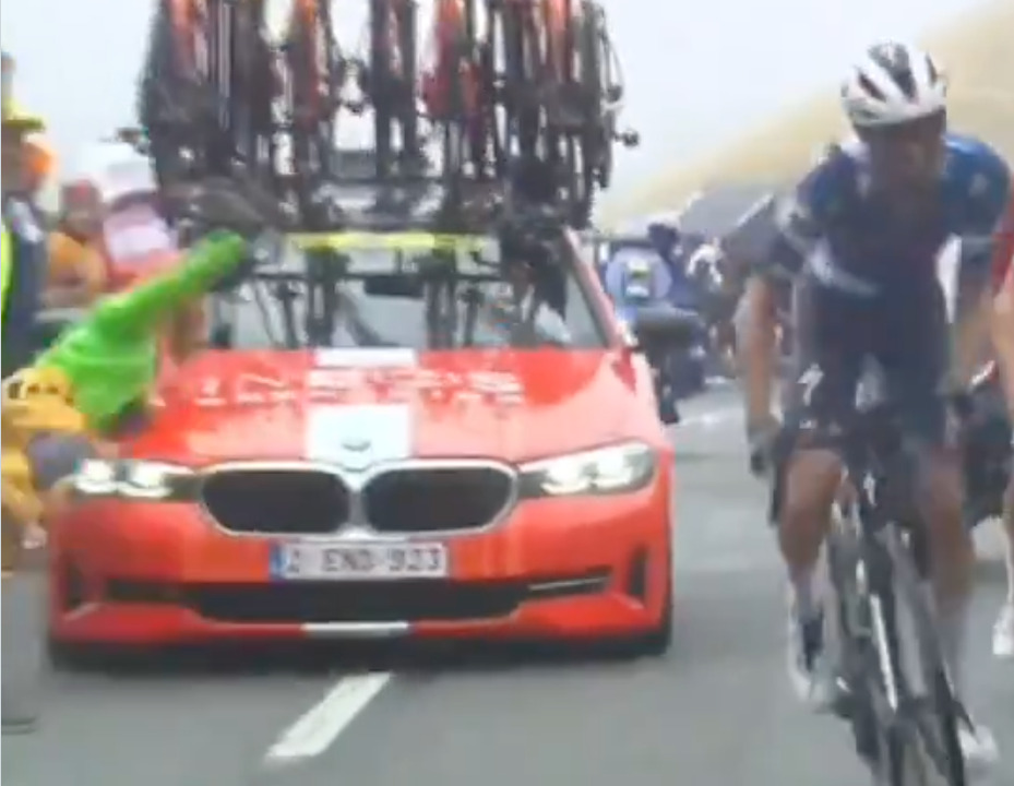 Tour de France Spectator Struck by Team Car