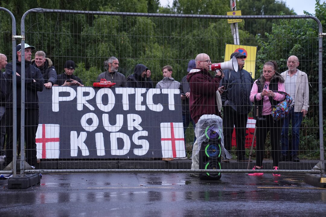 Protests Erupt Outside UK Asylum Hotels
