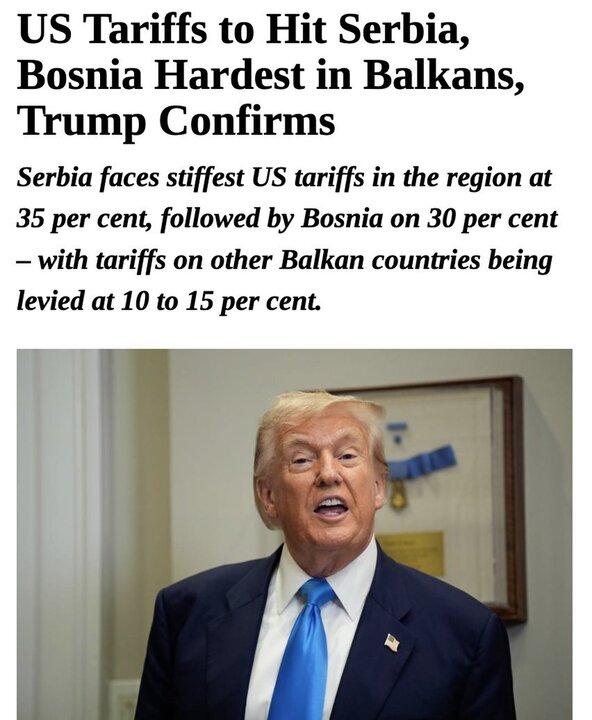 Američke tarife najviše će pogoditi Srbiju i Bosnu na Balkanu.