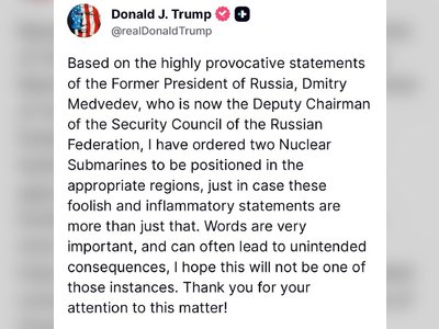 US presidential Donald J. Trump  wrote: