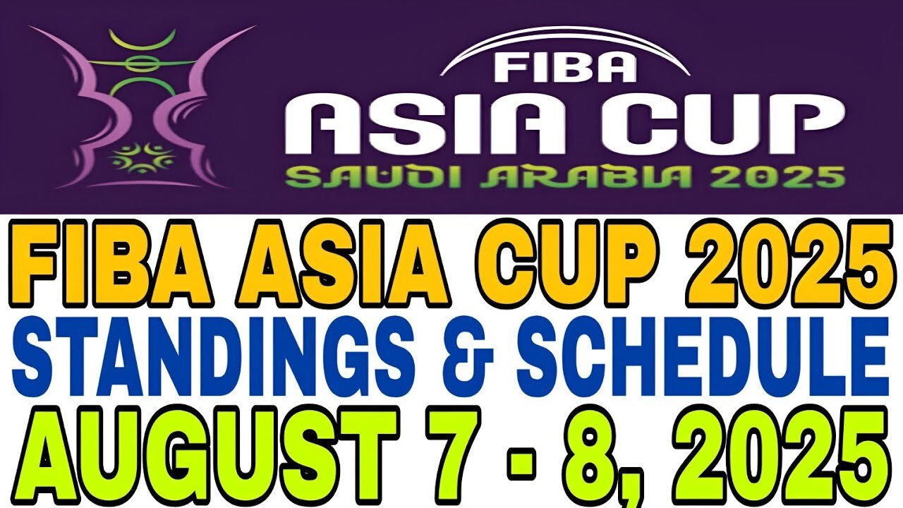 FIBA Asia Cup 2025 Schedule and Standings Released