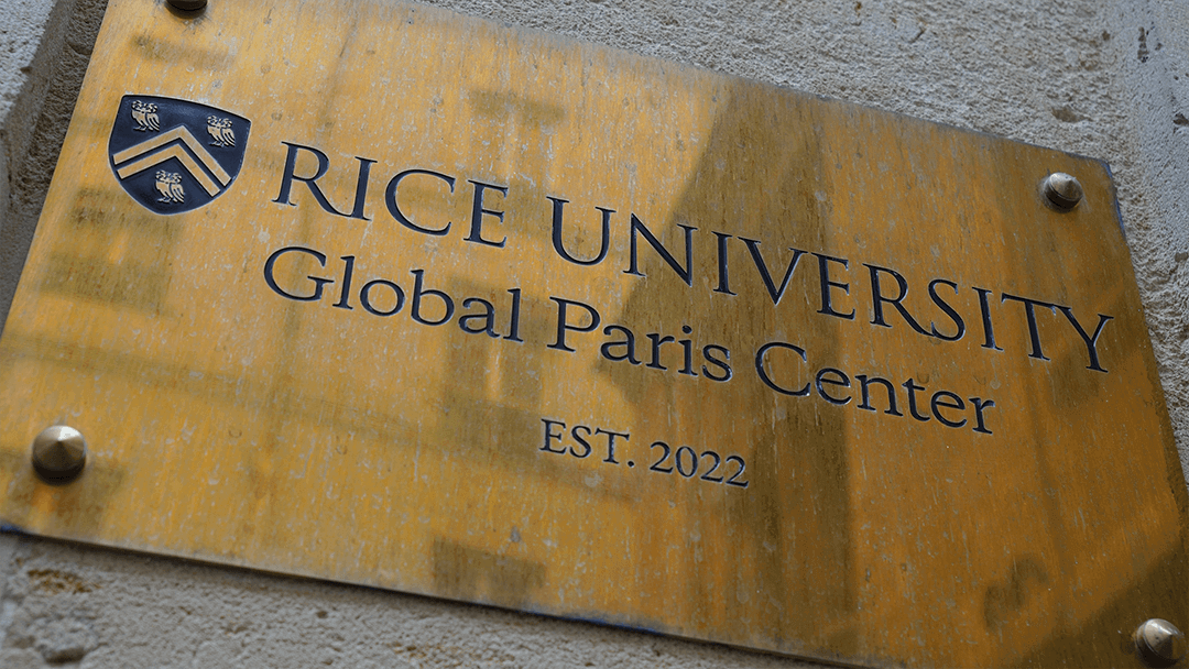 L'Université de Rice élargit son programme académique à Paris.