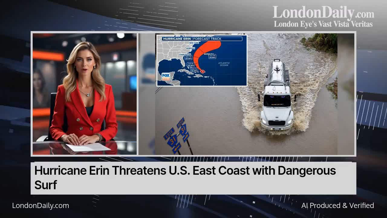 Hurricane Erin Threatens U.S. East Coast with Dangerous Surf - London Daily