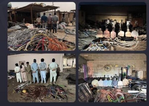 Expatriates Arrested in Riyadh for Stealing Electrical Cables from Schools and Facilities