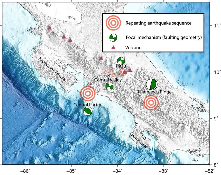 Series of Earthquakes Recorded Across Costa Rica