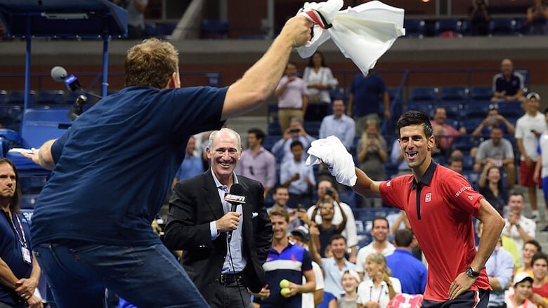 Djokovic Entertains Fans with Dance at U.S. Open