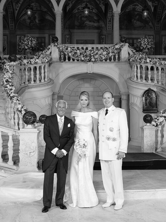 Princess Charlene Pays Tribute to Giorgio Armani