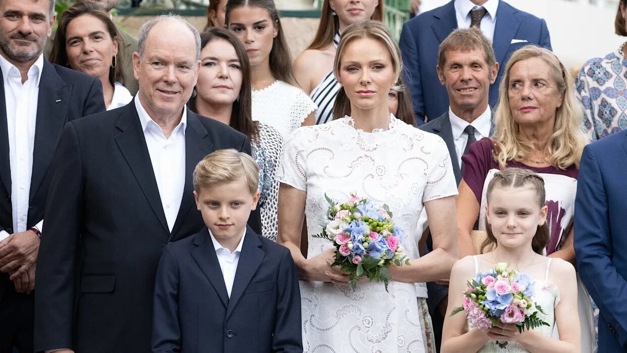 Princess Charlene Wears White Lace at Annual Picnic