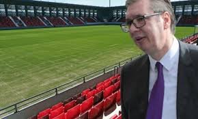 President Vučić Attends Serbia–Albania Match in Leskovac