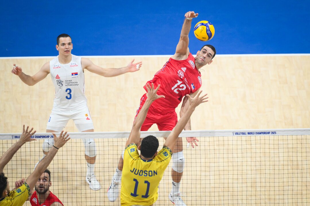 Serbia Defeats Brazil in Straight Sets at Volleyball Championship