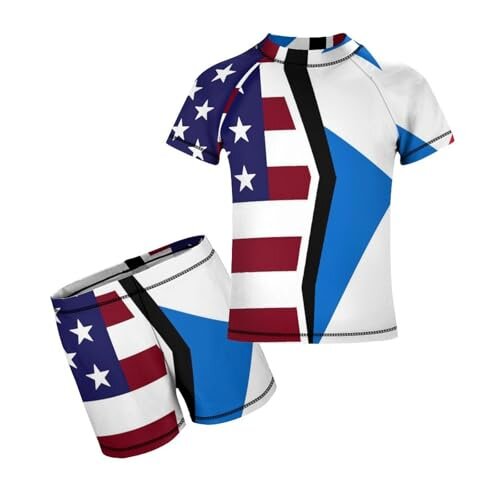 Children’s Swimsuit Set Features U.S. and Panama Flags