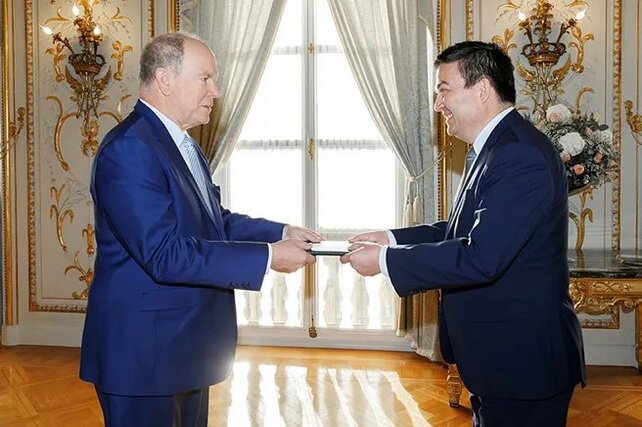 Prince Albert II Receives Credentials from Uzbekistan’s Ambassador