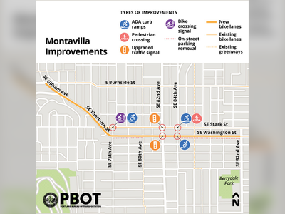Portland to Restripe Washington Street for New Bike and Bus Lanes
