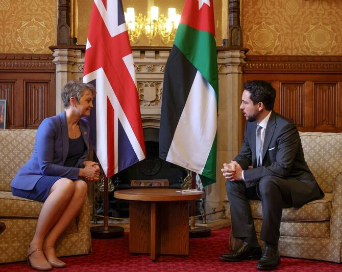 Jordan's Crown Prince Praises UK Recognition of Palestinian State