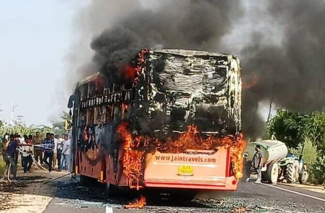 At Least 19 Dead After Bus Catches Fire in India’s Rajasthan