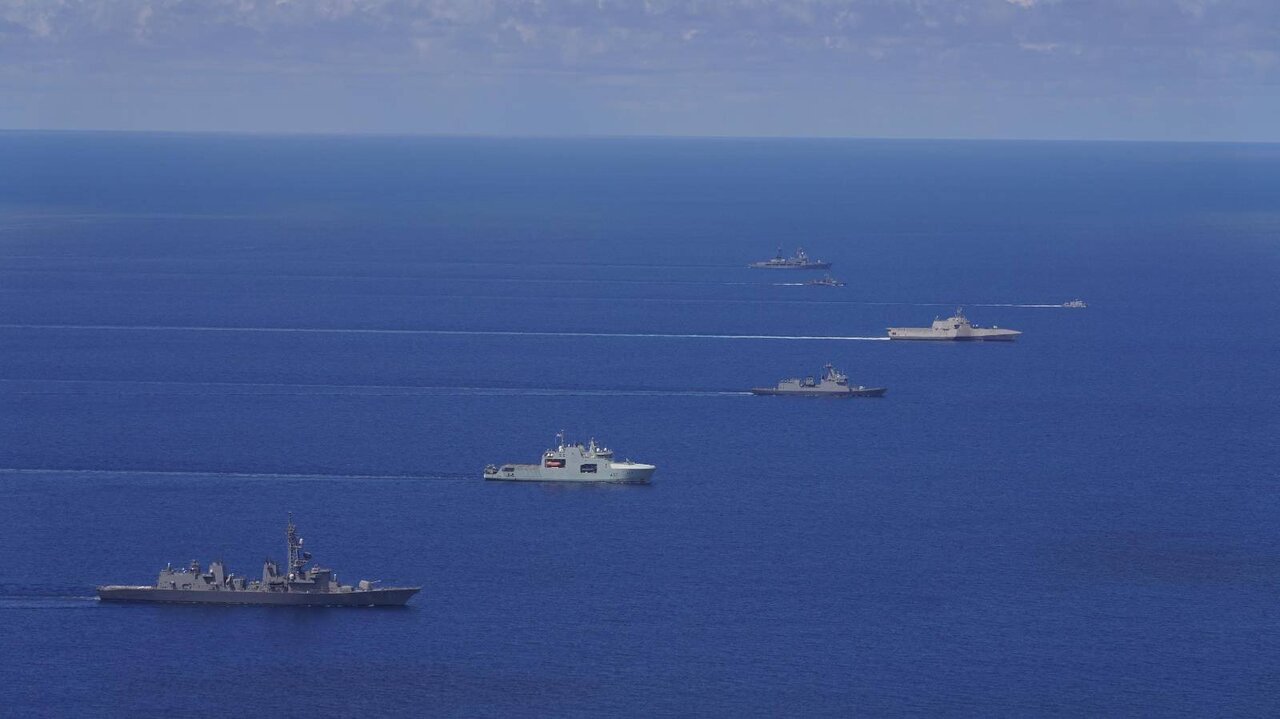 Philippine and Allied Warships Conduct Joint Combat Drills in South China Sea