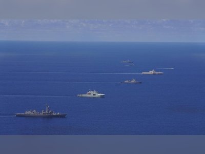 Philippine and Allied Warships Conduct Joint Combat Drills in South China Sea
