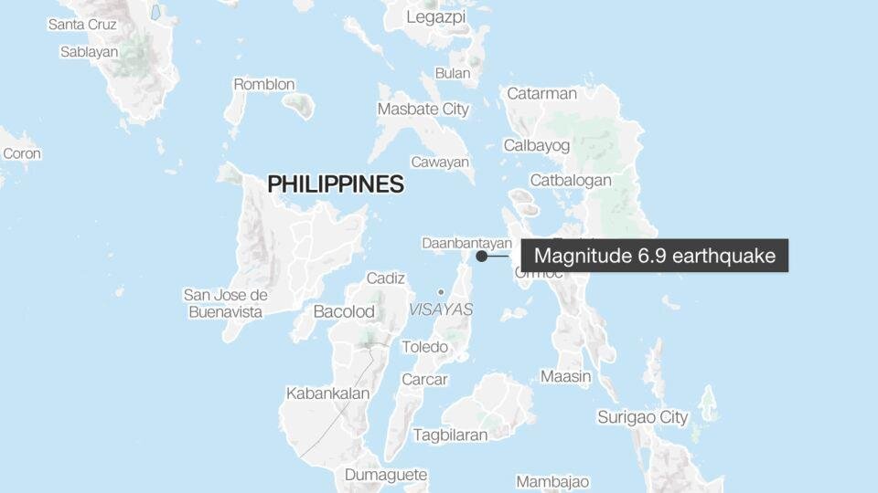 Strong 6.9-Magnitude Earthquake Jolts Central Philippines