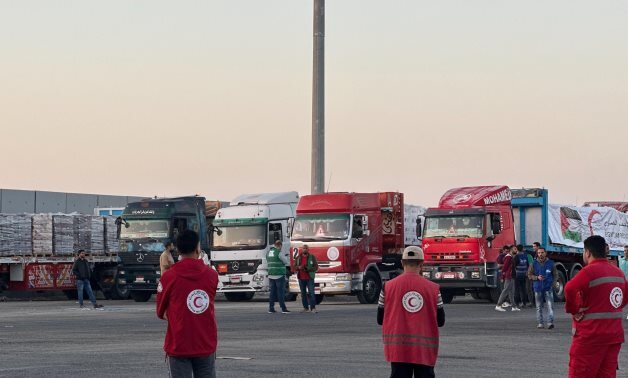 Egypt Sends 54th Humanitarian Convoy to Gaza with 9,000 Tons of Aid
