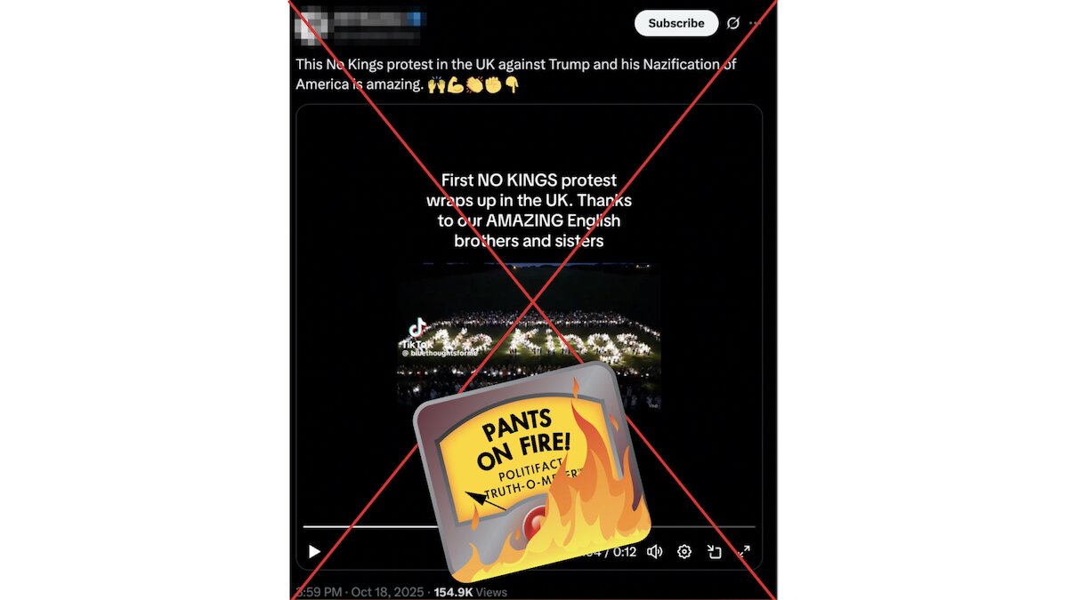 Viral Video Misidentified as UK ‘No Kings’ Protest Found to Be AI-Generated