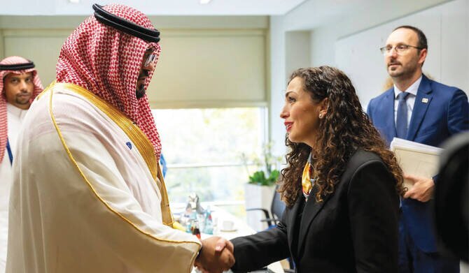 Kosovan President Vjosa Osmani Meets with Saudi Economy Minister