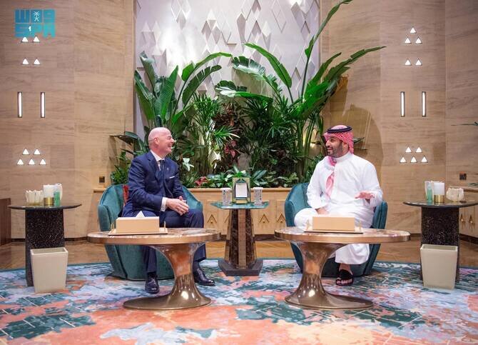 Saudi Crown Prince, FIFA President Discuss Sports Cooperation