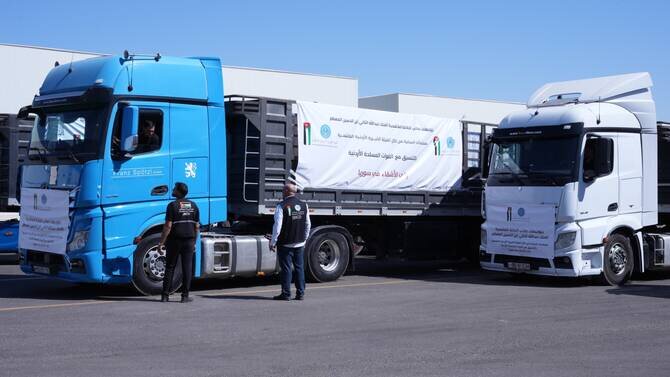 Jordan Sends Humanitarian Aid Convoy to Syria's Southern Region