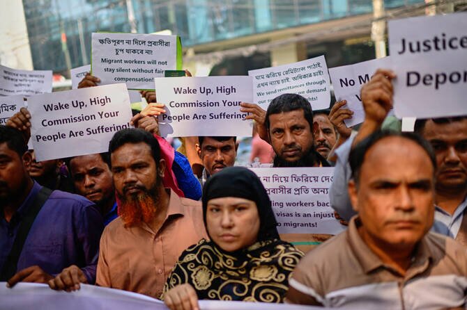 Bangladeshi Workers Protest in Malaysia Over Unpaid Wages and Mistreatment Claims