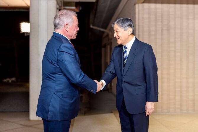 King Abdullah II of Jordan Meets Japanese Emperor and Business Leaders