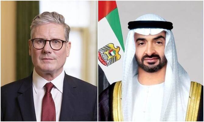 UAE President and British Prime Minister Discuss Gaza Ceasefire and Humanitarian Aid